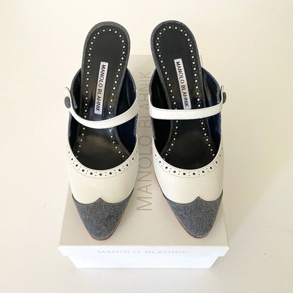 Manolo Blahnik Agathanu heel mules - Picture 3 of 14